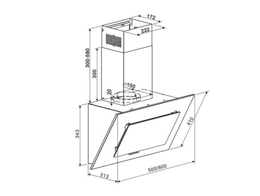 Вытяжка MAUNFELD Tower 50 белый